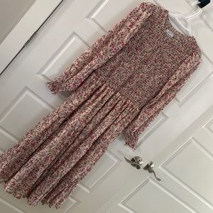 Floral dress with smocking